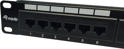 KOMQI Equip Cat5e Patch Panel 48,3 cm (19 Zoll) 1HE (24-Port, RJ45) schwarz