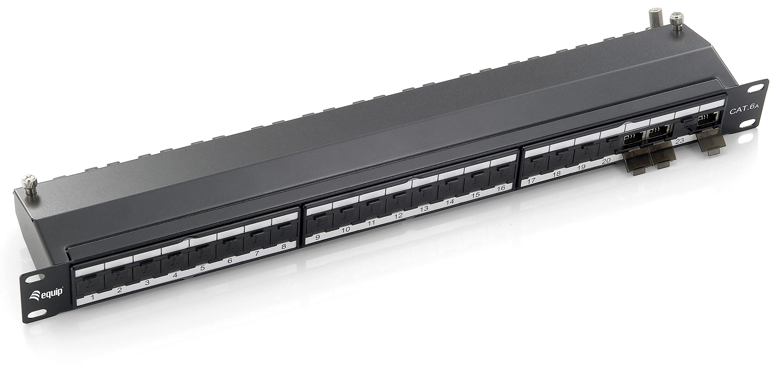 Equip Patch Panel 24x RJ45 Cat6A 19 Inch 1HE Black