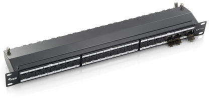 Equip Patch Panel 24x RJ45 Cat6A 19 Inch 1HE Black
