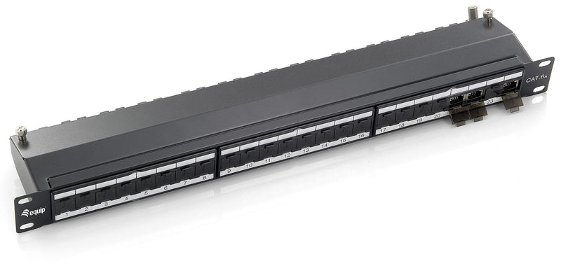 Equip Patch Panel 24x RJ45 Cat6A 19 Inch 1HE Black