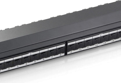 Equip Patch Panel 24x RJ45 Cat6A 19 Inch 1HE Black