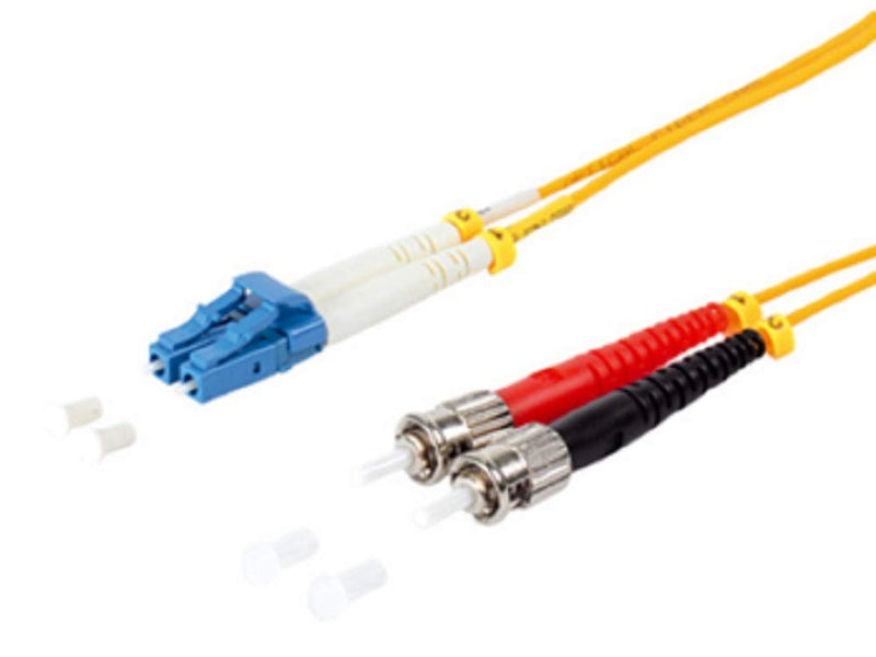 Equip LWL Patch Cable Fiber Optic Cable (LC->ST 10m Singlemode Duplex OS2 Yellow Poly Bag)