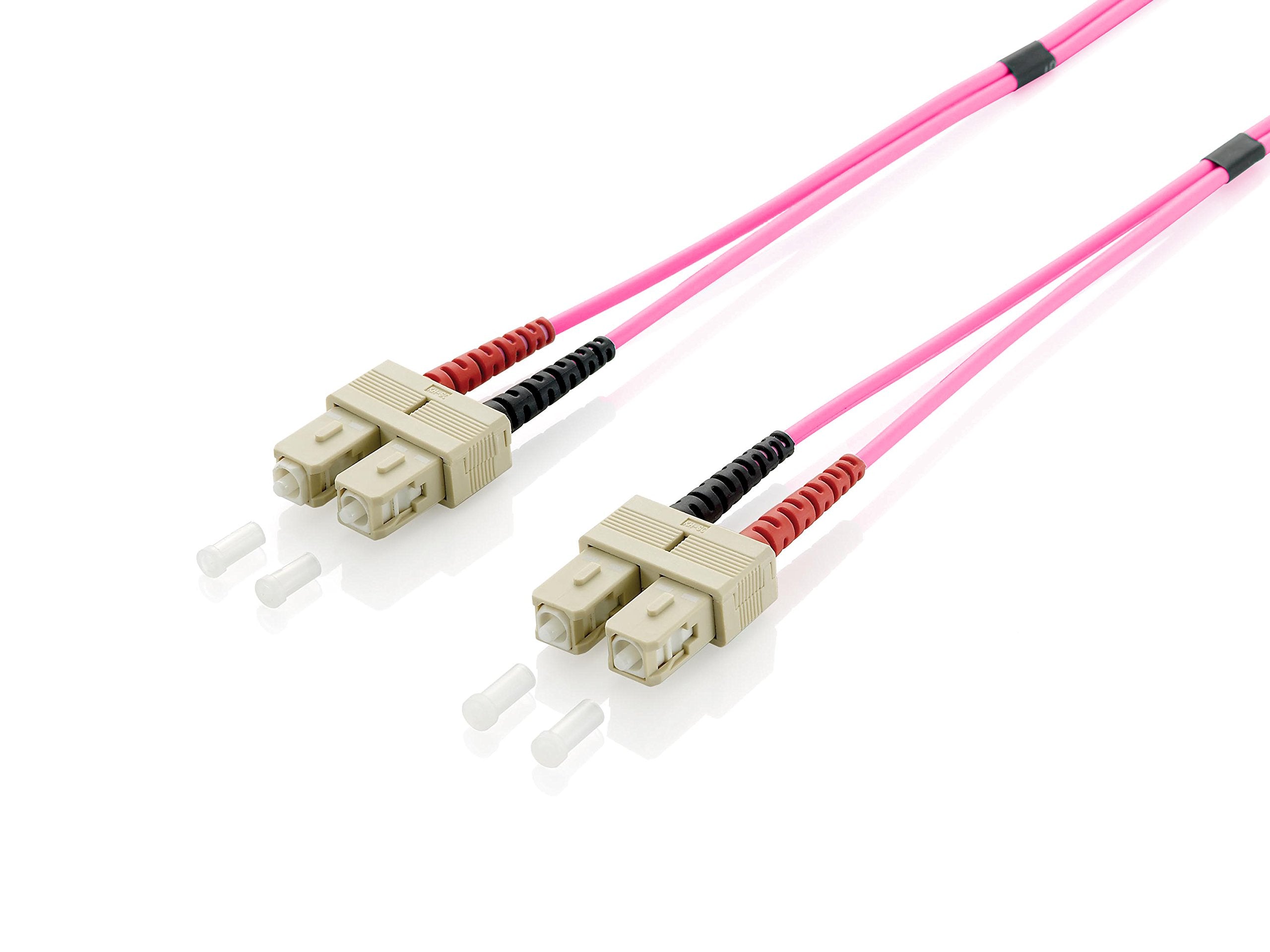 Equip LWL-Patchkabel-Glasfaserkabel SC->SC 50/125mμ 20.00m Multimode Duplex Violett Polybeutel 20,00 Meter