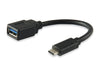 Equip 133455 - USB-Kabel (0,15 m, USB C, USB A, 3.0 (3.1 Gen 1), Stecker/Buchse, Schwarz