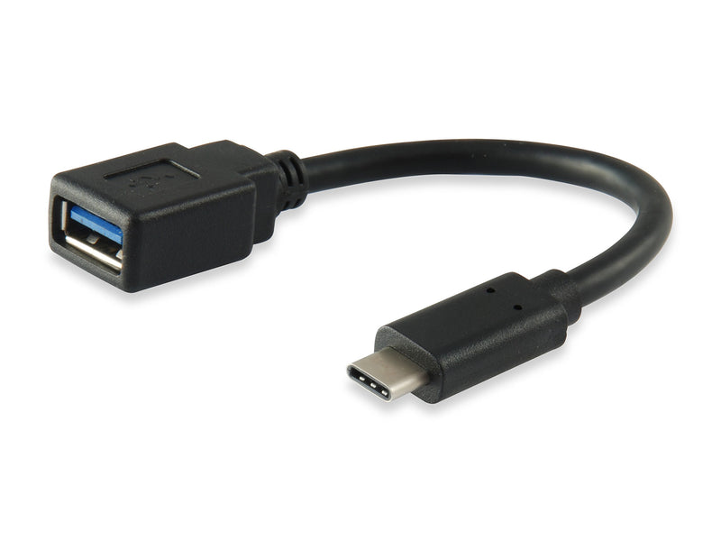 Equip 133455 - USB-Kabel (0,15 m, USB C, USB A, 3.0 (3.1 Gen 1), Stecker/Buchse, Schwarz
