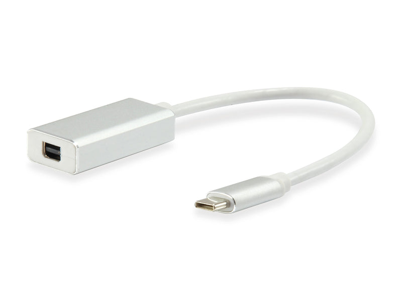 Equip 133457 Adaptador de Cable USB Type C Mini DisplayPort Blanco - Adaptador para Cable (USB Type C, Mini DisplayPort, Male Connector/Female Connector, 0,15 m, Blanco