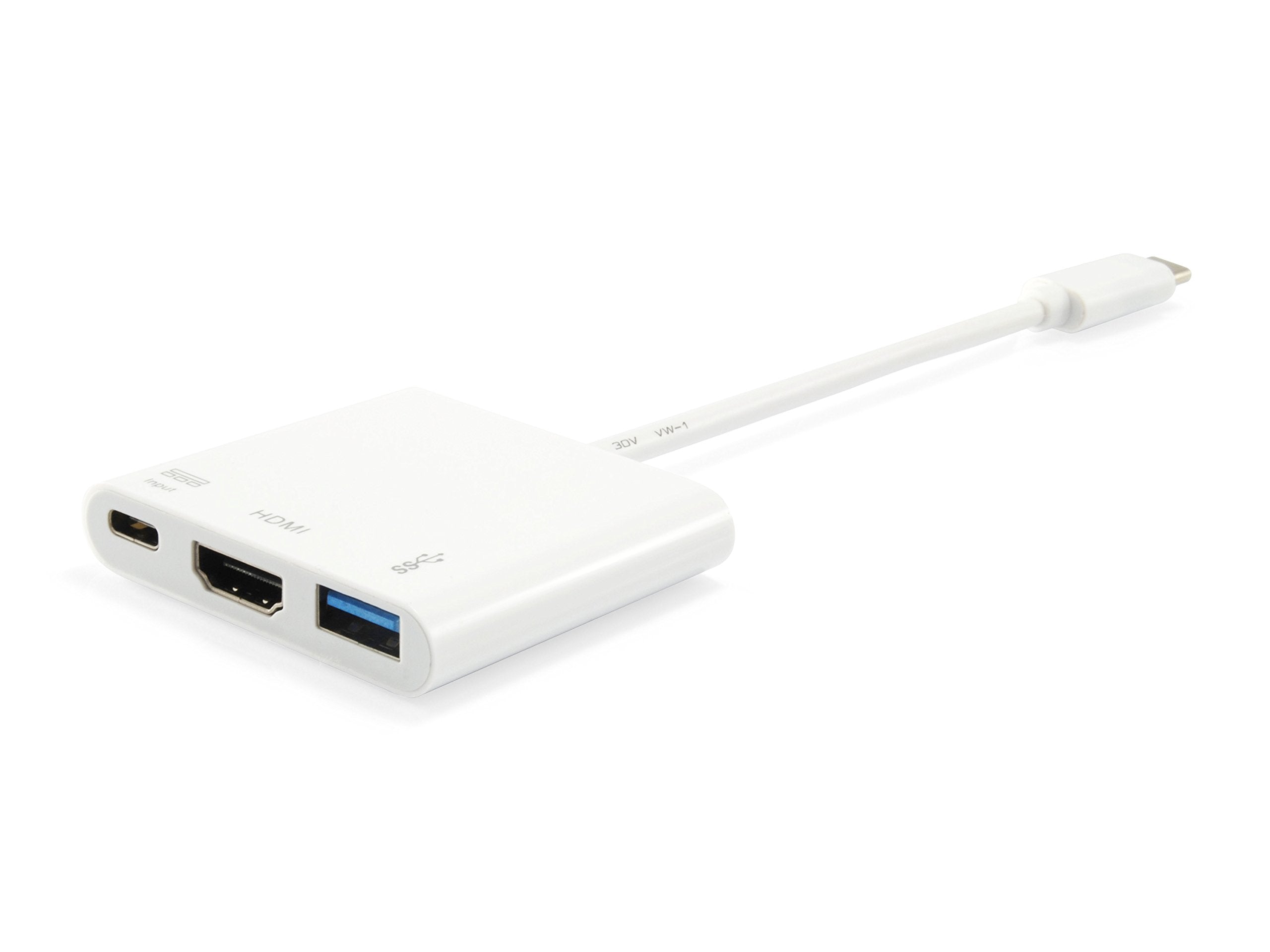 Equip USB-C Male -> HDMI/USB-A-BU PD Adapter 0.15 cm White