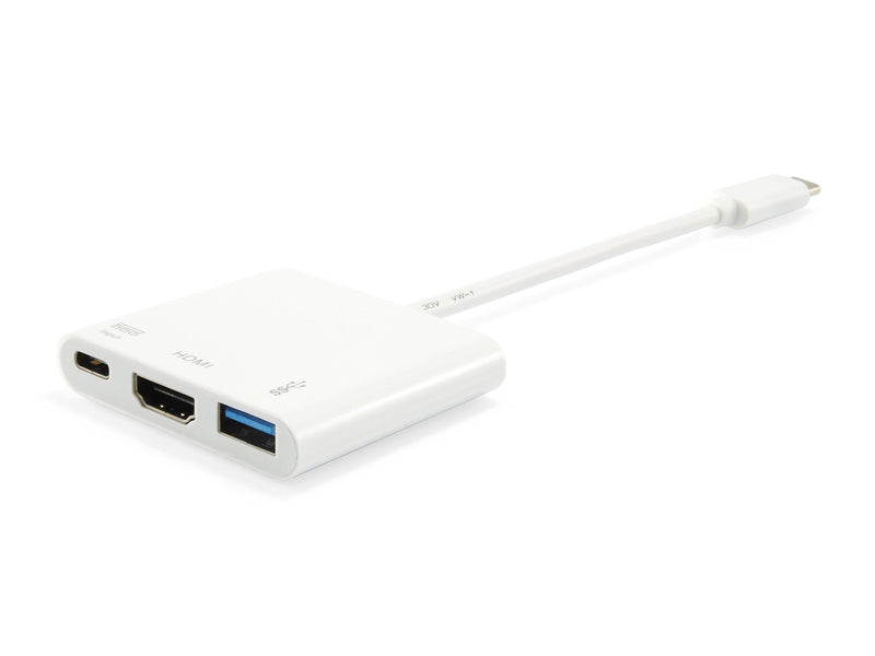 Equip USB-C Male -> HDMI/USB-A-BU PD Adapter 0.15 cm White