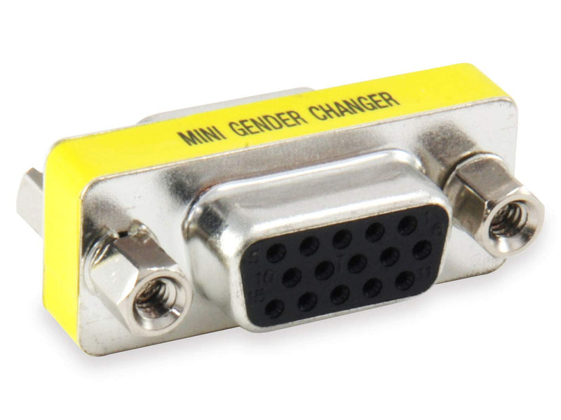 Equip Mini Gender Changer 15-Pin Female/Female VGA HD