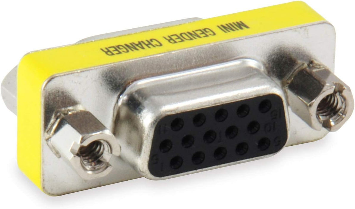 Equip Mini Gender Changer 15-Pin Female/Female VGA HD