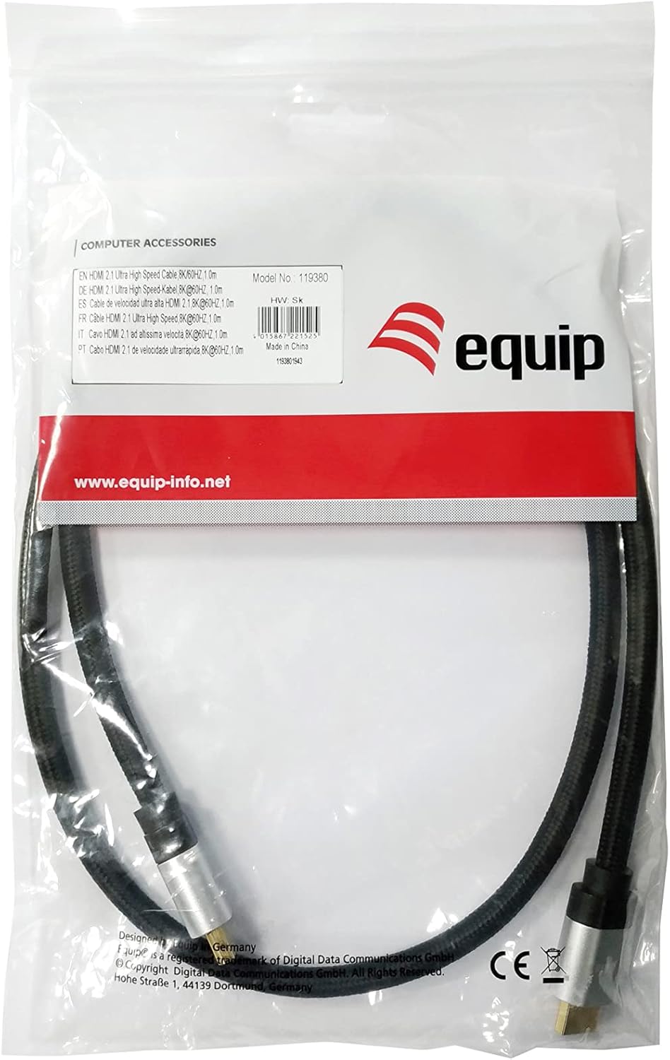 Equip Life/HDMI Cable / 2.1 / HDMI 2.1 Ultra High Speed Cable / 119383/5 m