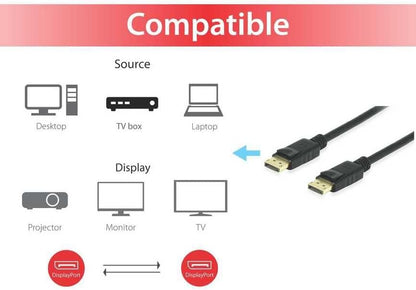 Equip Displayport 1.4 St/St 3.0M 8K/60Hz Komp.Hdcp