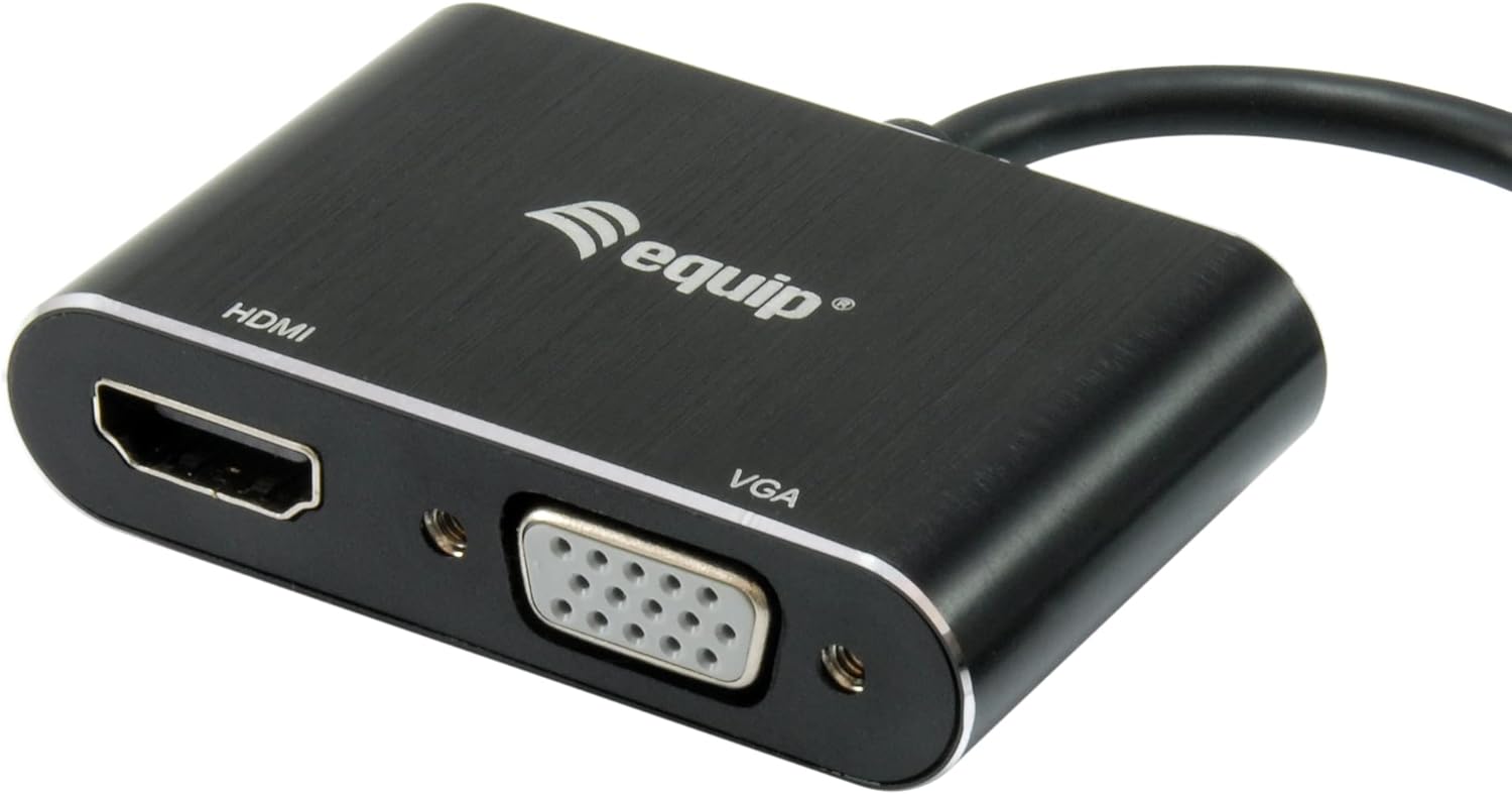Equip 133386 Adaptor USB 3.0 / HDMI / VGA Adaptor / Black