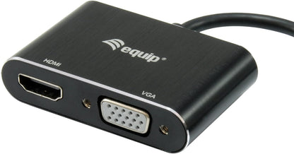 Equip 133386 Adaptor USB 3.0 / HDMI / VGA Adaptor / Black