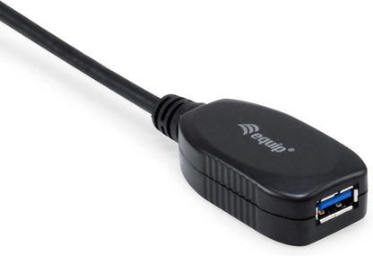 Equip 133347 USB Cable 10 M USB 3.2 Gen 1 (3.1 Gen 1) USB A, Black