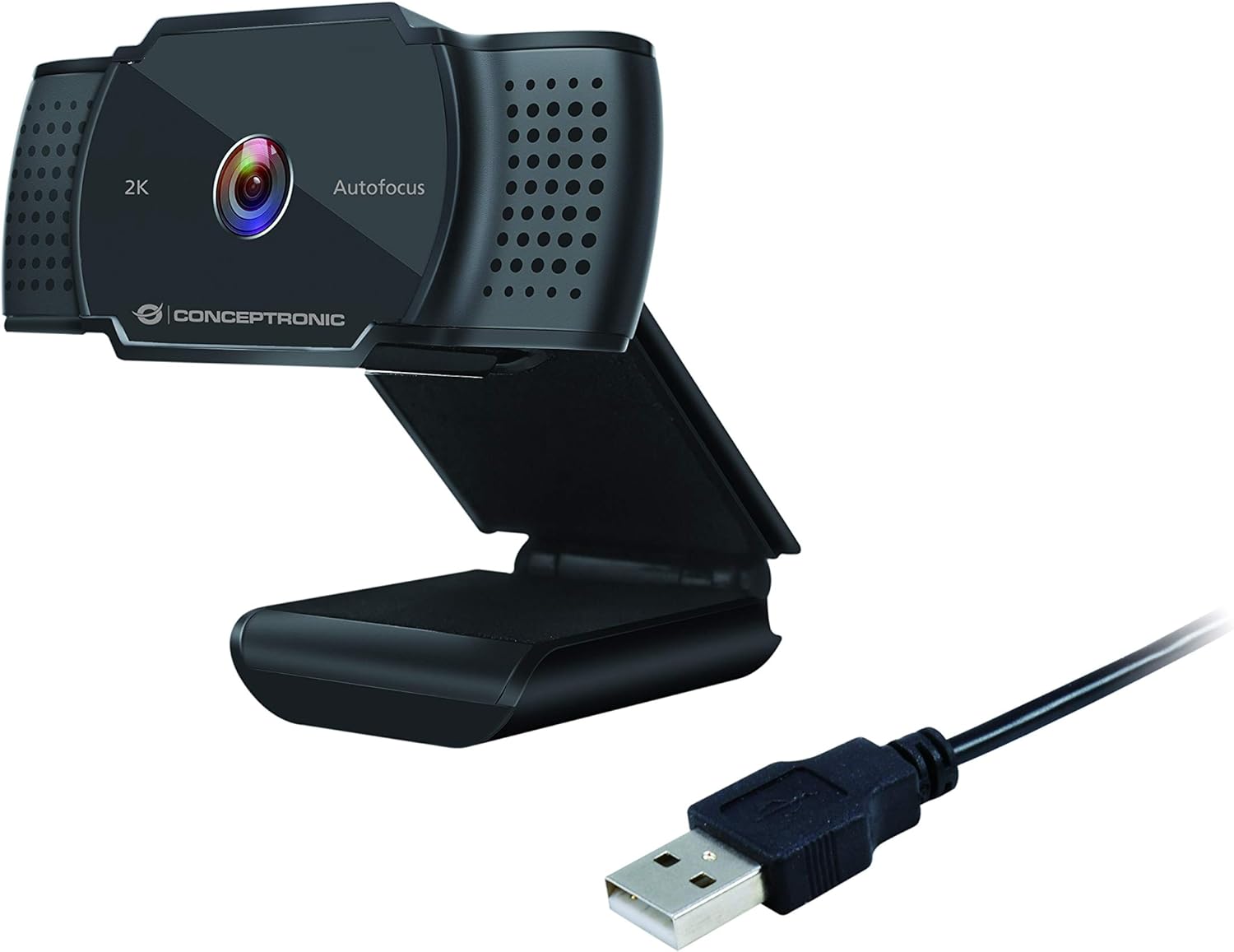 CONCEPTRONIC AMDIS02B - Webcam con messa a fuoco automatica 2K Super HD con microfono