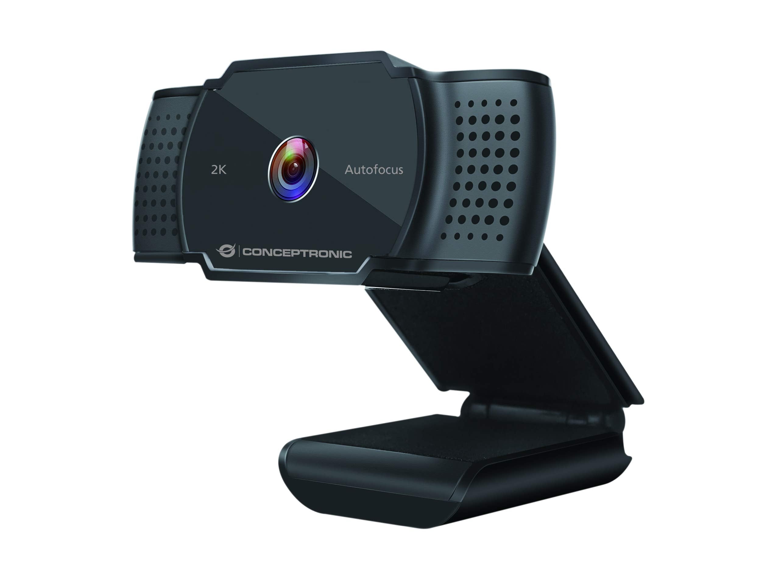 CONCEPTRONIC AMDIS02B - Webcam con messa a fuoco automatica 2K Super HD con microfono