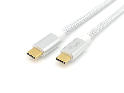Equip 128356 USB 3.2 Gen 2 Typ C Kabel, M/M, 1.0m, USB Power Delivery PD 5A (max. 100W), 4K 60Hz, 10 Gbit/s, weiß