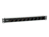Equip 333292 Power Strip 19 Inch (1HE) 9-Way Schuko 1.8 m Cable Aluminium Shell