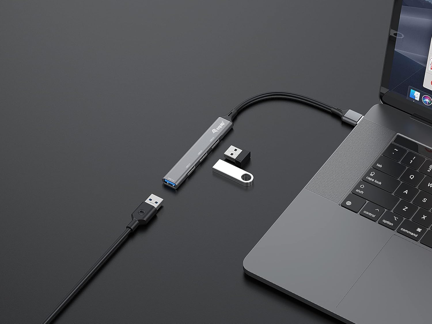 Equip 128960 USB Hub 4-Port 1 x 3.0/3 x 2.0 USB 3.0 Grey