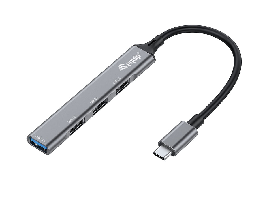 Equip 128961 USB Hub 4-Port 1 x 3.0/3 x 2.0 USB-> USB-C Grey