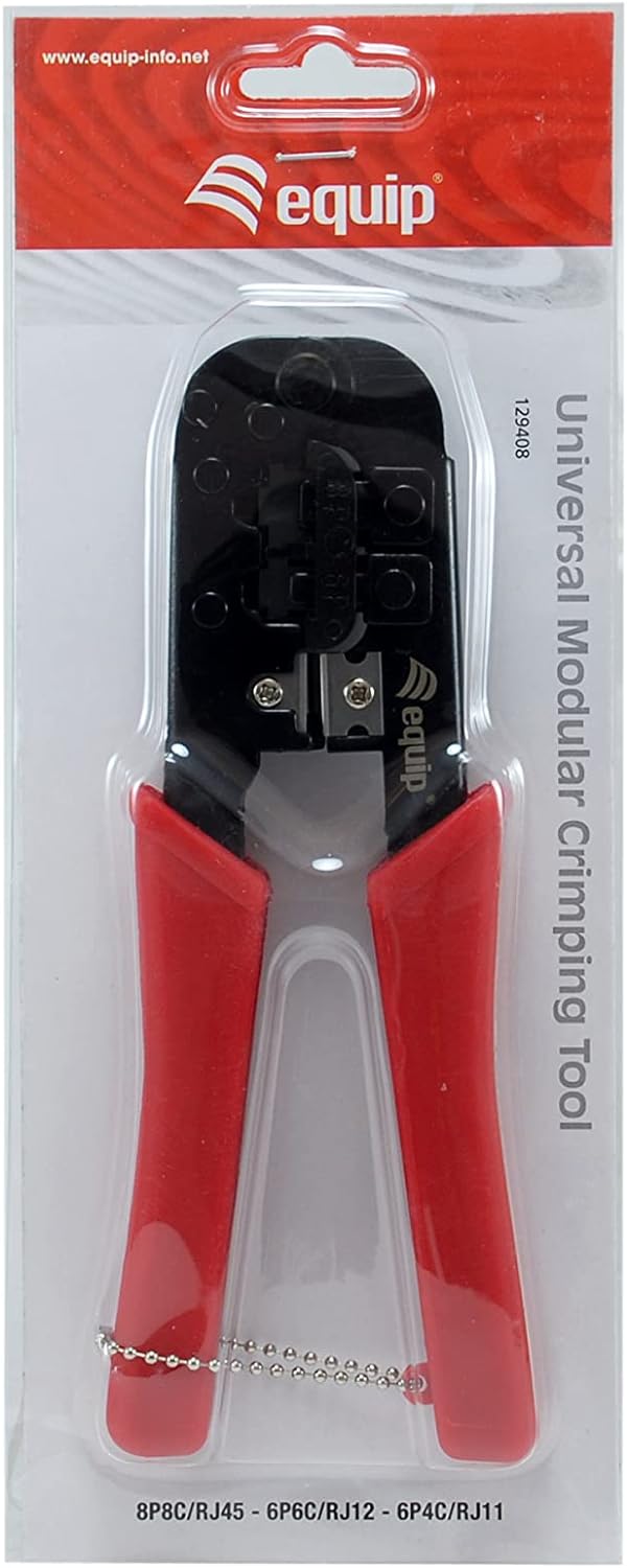 Equip 129408 Universelles modulares Crimpwerkzeug RJ11/12/45 6P/4C,6P/6C,8P/8C