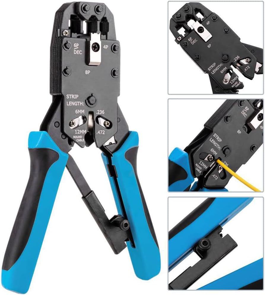 Equip 129409 Professional Modular Crimping Tool RJ45 8P8C Professional 4P/2C 4P/4C 6P/4C