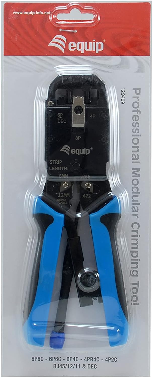 Equip 129409 Professional Modular Crimping Tool RJ45 8P8C Professional 4P/2C 4P/4C 6P/4C