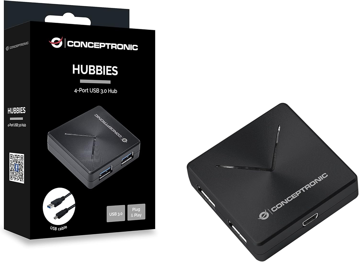Conceptronic HUBBIES02B 4-Port USB 3.0 Hub