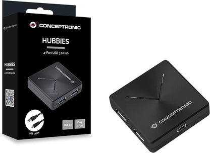 Conceptronic HUBBIES02B 4-Port USB 3.0 Hub