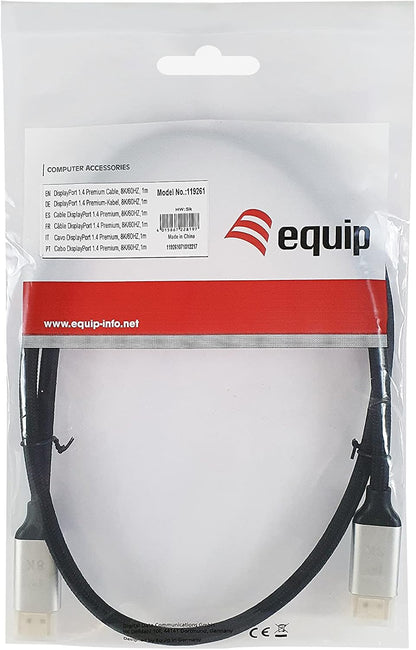 Equip 119265 DisplayPort 1.4 Cable 5 m Aluminium Black