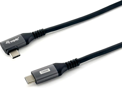 Equip 128893 USB 2.0 C to C Cable 90° Angled M/M 3m PD 100W Black