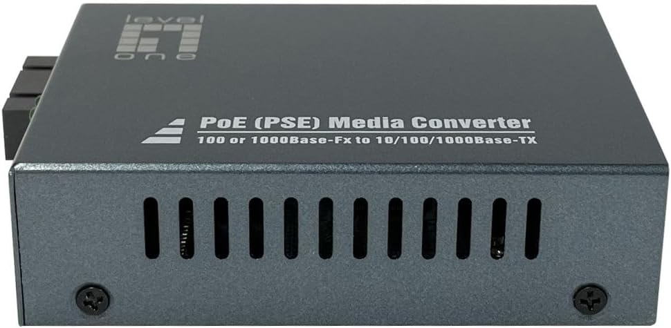 LevelOne GVT-2013 RJ45-zu-SC-Gigabit-Medienkonverter, PoE PSE, Multimode-Glasfaser, 0,5 km