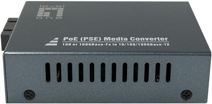 LevelOne GVT-2013 RJ45-zu-SC-Gigabit-Medienkonverter, PoE PSE, Multimode-Glasfaser, 0,5 km