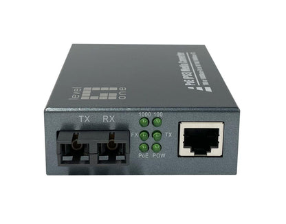 LevelOne GVT-2013 RJ45-zu-SC-Gigabit-Medienkonverter, PoE PSE, Multimode-Glasfaser, 0,5 km