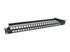 Equip 769258 48-Port Keystone Cat.6 Unshielded Patch Panel - Black
