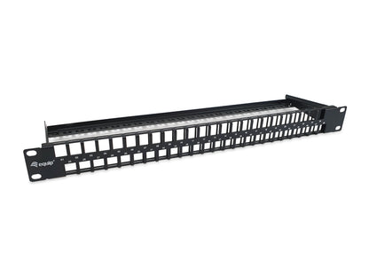 Equip 769258 48-Port Keystone Cat.6 Unshielded Patch Panel - Black