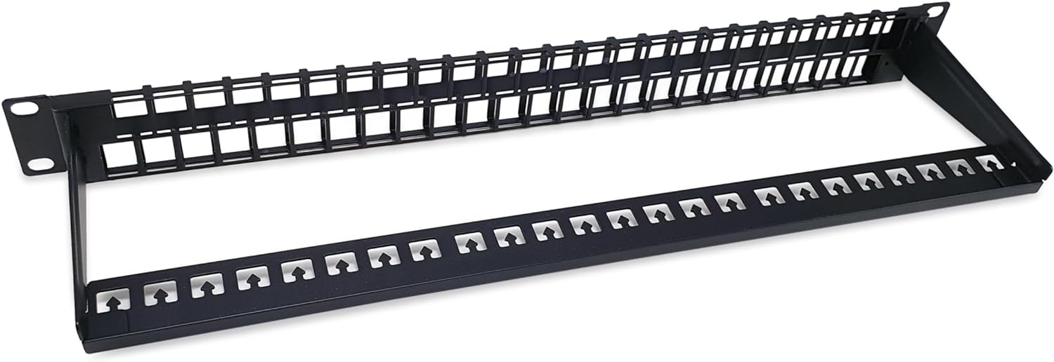 Equip 769258 48-Port Keystone Cat.6 Unshielded Patch Panel - Black