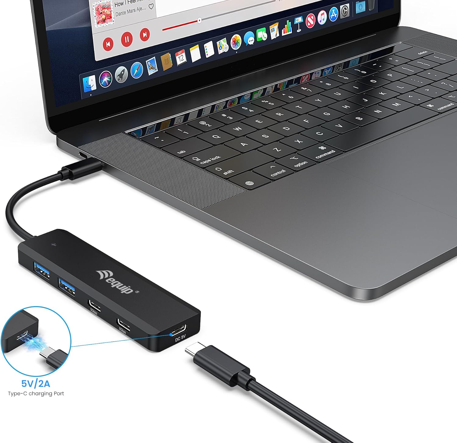 Equip 128964 USB-C 4-Port USB 3.2 Gen 1 Hub, USB-C x 2, USB-A x 2