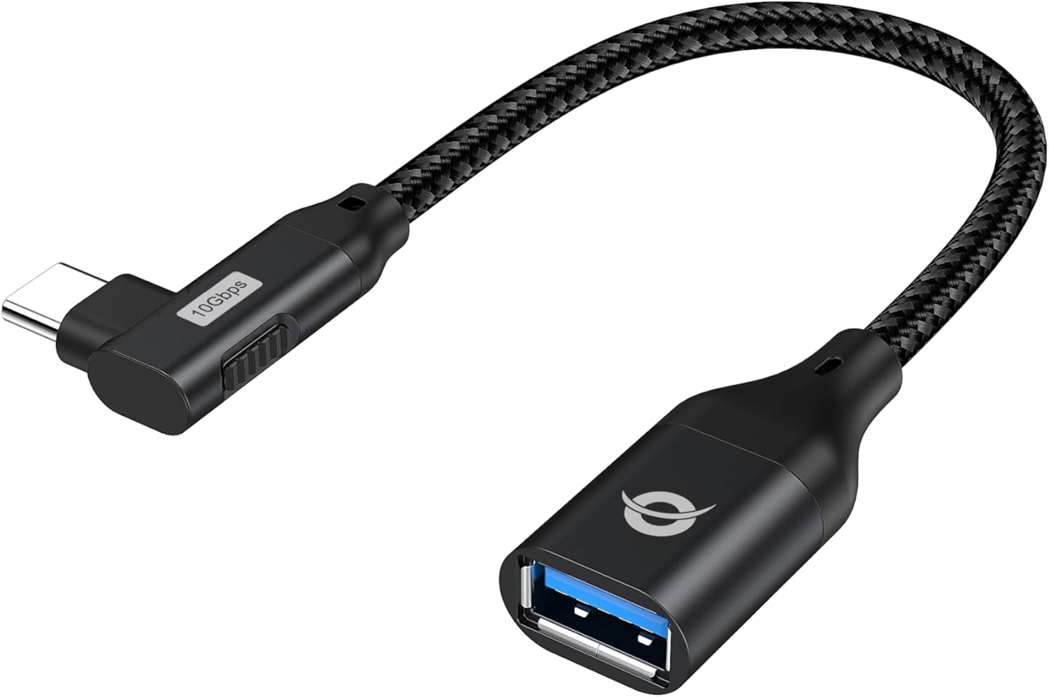 Conceptronic ABBY19B USB-C 90° Angled to USB-A OTG Adapter 10Gbps USB 3.2 Gen 2