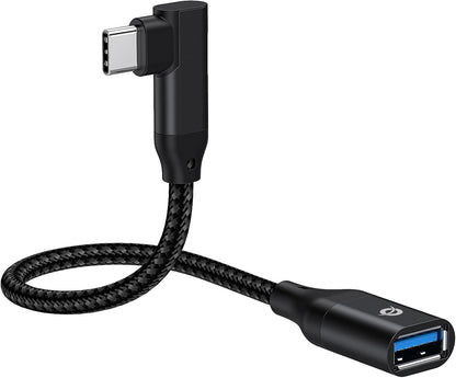 Conceptronic ABBY19B USB-C 90° Angled to USB-A OTG Adapter 10Gbps USB 3.2 Gen 2