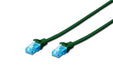 DIGITUS LAN Kabel Cat 5e - 0,5m - RJ45 Netzwerkkabel - U/UTP Ungeschirmt - Kompatibel zu Cat-6 & Cat-5 - Grün Cat 5e - U/UTP - PVC 0,5 m - 1 Stück Grün