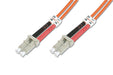 DIGITUS Professional Fiber Optic Patch Cable, OM2, Multi Mode, Duplex 50/125 micron turquoise turquoise 1 m OM2 - LC/LC 1 m