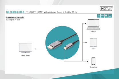 DIGITUS HDMI Adapter Cable DB-300330-020-S