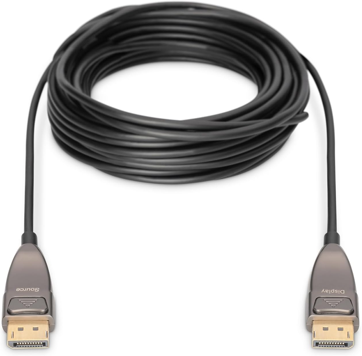 Digitus DisplayPort AOC Hybrid fibre optic cable - Displayport 1.4-8k/60Hz - UHD-II - gold plated contacts - 30m - black