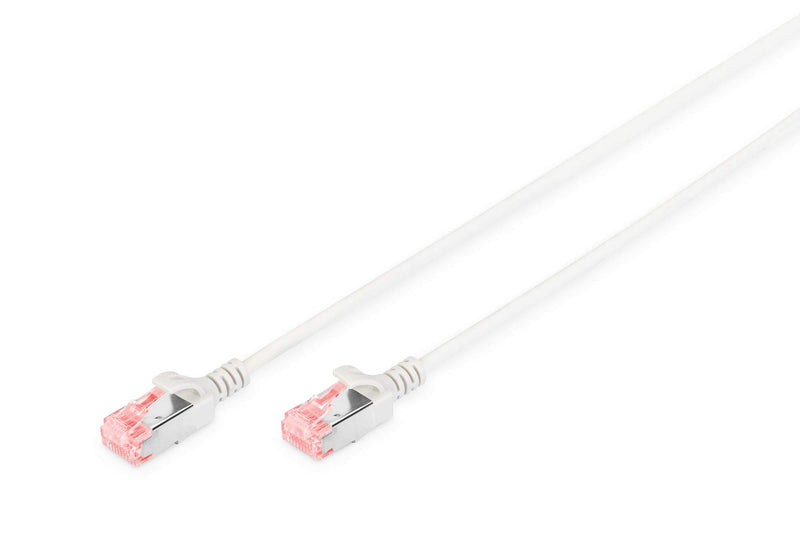 DIGITUS LAN Kabel Cat 6-1,5m - Slim - RJ45 Netzwerkkabel - U/FTP Geschirmt - Kompatibel zu Cat-6A - Grau Cat 6 - U/FTP - LSZH - Slim-Kabel 1,5 m - 1 Stück Grau