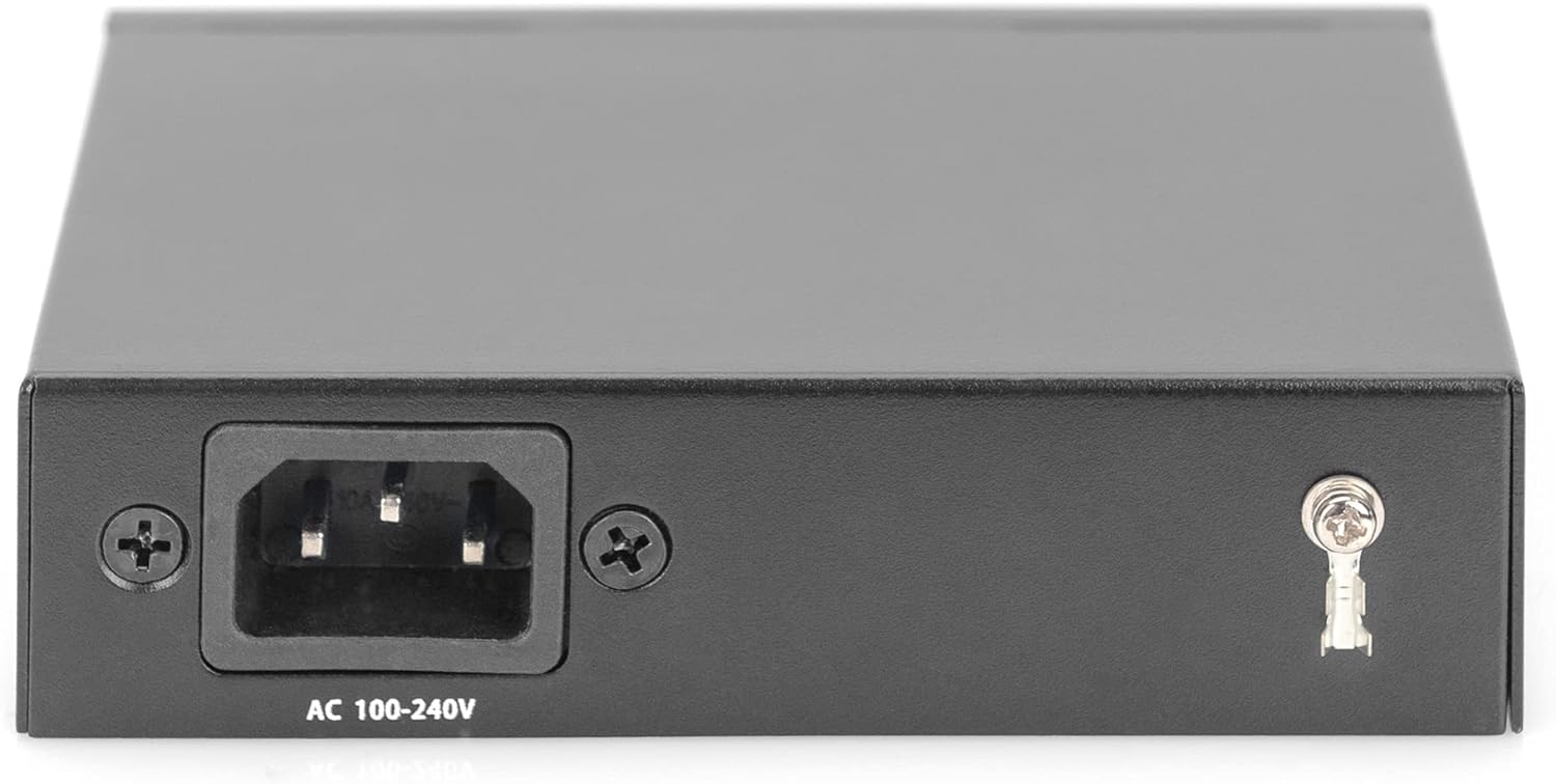 DIGITUS 4-Port Gigabit Network Switch, 1 SFP Uplinks 4-Port + 1x SFP-Uplink 1 Gbit/s Schwarz