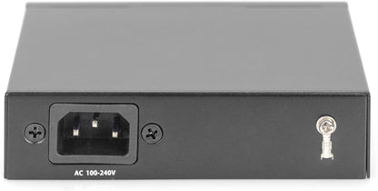 DIGITUS 4-Port Gigabit Network Switch, 1 SFP Uplinks 4-Port + 1x SFP-Uplink 1 Gbit/s Schwarz