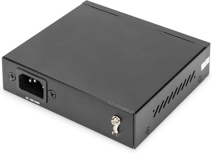 DIGITUS 4-Port Gigabit Network Switch, 1 SFP Uplinks 4-Port + 1x SFP-Uplink 1 Gbit/s Schwarz