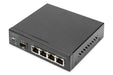 DIGITUS 4-Port Gigabit Network Switch, 1 SFP Uplinks 4-Port + 1x SFP-Uplink 1 Gbit/s Schwarz